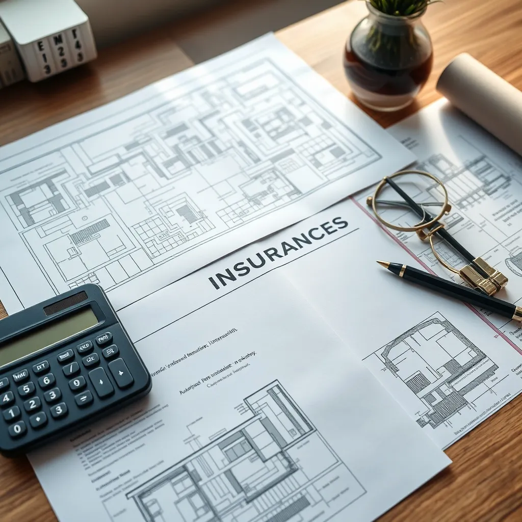 High-angle shot of a desk with professional insurance docume