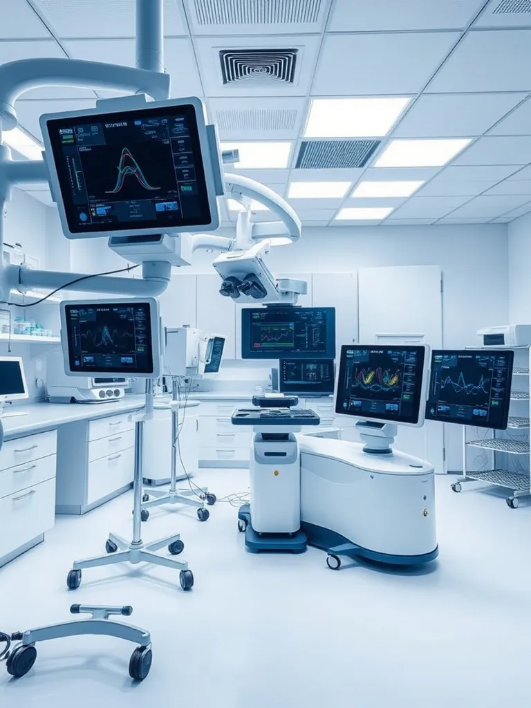 High-tech medical diagnostic equipment in a clean laboratory