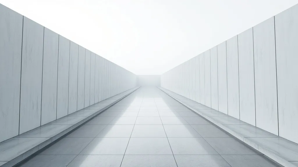 A minimalist architectural structure with long perspective l